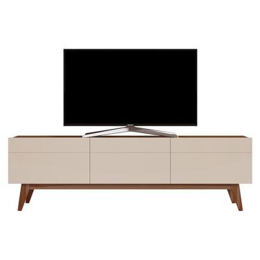 Imagem de Rack Bancada Classic 3 Gavetas 1.8 Off White Freijó Touch - Imcal