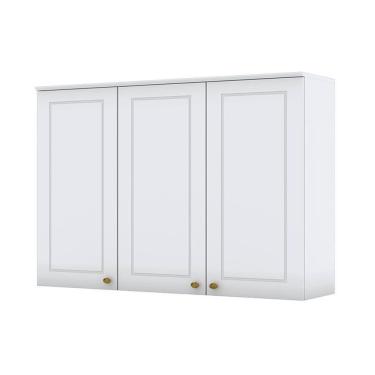 Imagem de Armário Aéreo 3 Portas 120 Cm Nova York Branco Hp – Henn
