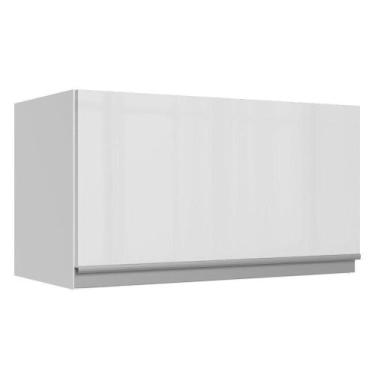 Imagem de Armário Aéreo Acordes 100% Mdf 60cm 1 Porta Branco Brilho - MADESA