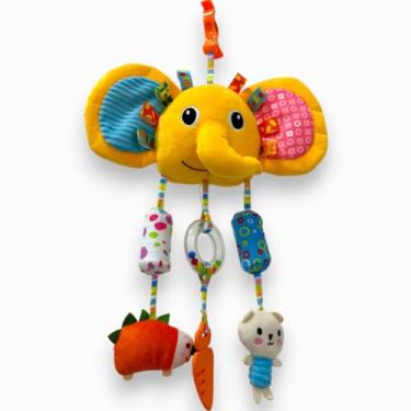 Imagem de Móbile Infantil para Berço Decoração para Quarto de Bebê Interativo e Colorido (Elefante)