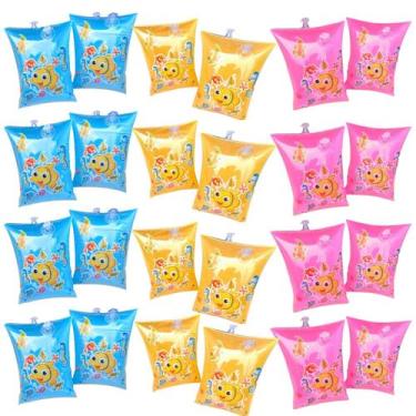 Imagem de kit 12 boia de braço infantil inflavel proteção para piscina crianças 