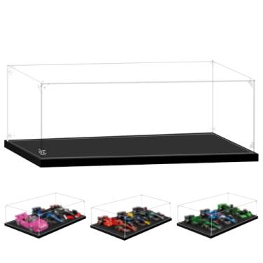 Imagem de LILIKAKA Vitrine Para Três Carrinhos De Lego Em Escala 1:24 77242 77243 77244 77245 77246 77247 77248 77249 77250 77251, 11 X 8,7 3,9 Polegadas (28 22 10 Cm), Pode Conter