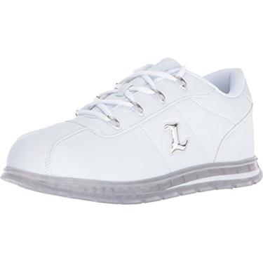 Imagem de Lugz Tênis masculino Zrocs Ice clássico de cano baixo, Branco/transparente, 8.5