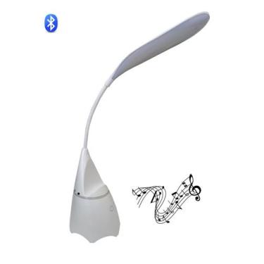 Imagem de Luminária de Mesa 3 Cores Touch Bluetooth Branca - LCG Eletro