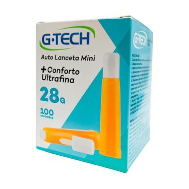 Imagem de Auto Lanceta Dispositivo De Segurança 28g 100uni G-tech Cor Amarelo