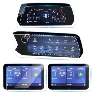 Imagem de Pacote com 4 protetores de tela antireflexo Tahoe 2025 fosco para Chevy Tahoe 2025 (LS, LT, RST, Z71, Premier, High Country) 45.0 cm Main & 27.9 cm Dash & 32.0 cm Rear Media Screen Cover Saver