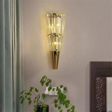 Imagem de Lâmpada De Parede LED Moderna De Cristal Luxo - Decoração De Arte Fashion Para Sala De Estar, Quarto, Villa, Hotel, Escadaria E Corredor (Estilo 13 D15H42CM)