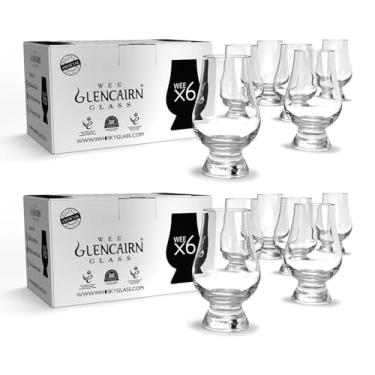 Imagem de Vidro de Uísque de Cristal The WEE Glencairn, Copo de degustação de Uísque em miniatura, conjunto de 12