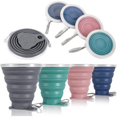 Imagem de Copo de viagem dobrável ME.FAN Silicone 270 ml com tampa