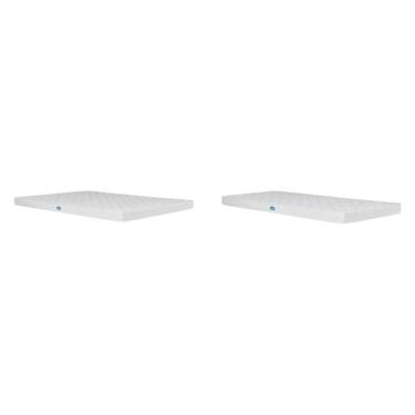 Imagem de Conjunto com 2 Colchões D23, 1 Casal 188x138x15cm e 1 Solteiro Auxiliar 188x78x15cm Nuvem Casatema Branco