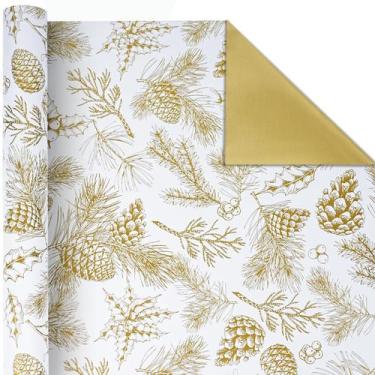 Imagem de Papel de embrulho de Natal BIOBROWN 43x1005 cm Gold Holly
