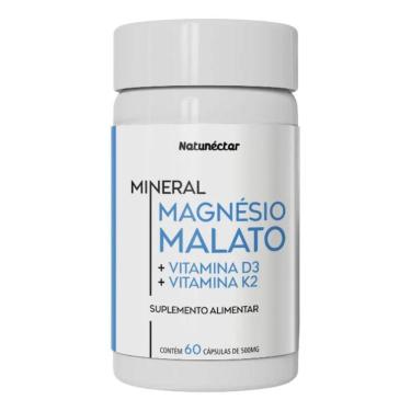 Imagem de Magnésio Malato D3+K2 500Mg 60 Cápsulas - Natunéctar