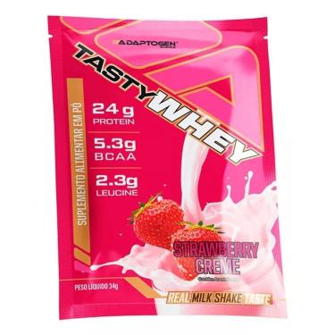 Imagem de Tasty Whey 3W - 1 Sachê 34g Strawberry Creme - Adoptogen-Masculino