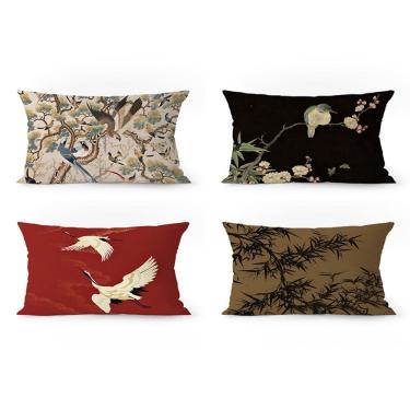 Imagem de Almofada de sofá, fronha, estilo chinês, vintage, francês, 40x60cm