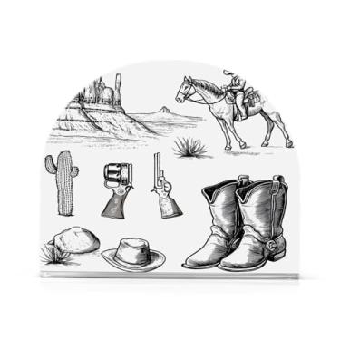 Imagem de xigua Chapéu de cowboy norte-americano e porta-guardanapos para mesas - Porta-guardanapos para cozinha, porta-guardanapos de mesa, porta-guardanapos de coquetel, porta-guardanapos de papel483