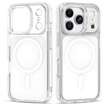 Imagem de ACANDYA Capa magnética para iPhone 17-Pro-Max compatível com proteção de grau militar Magsafe para mulheres e homens 17Max capa antiderrapante à prova de choque para iPhone 17pro Max 17 Promax 17.5 cm