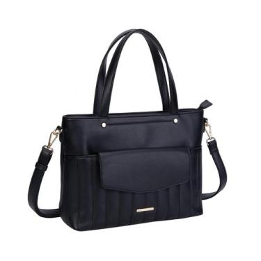 Imagem de Bolsa Alice Palucci Feminina G Ombro Transversal Lançamento, Preto
