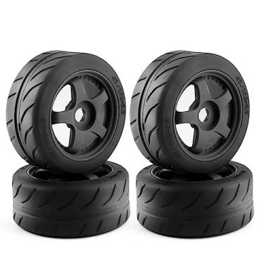 Imagem de 4 pçs Pneus de Carro Off-Road com Controle Remoto 5 Raios Hexágono Roda 17mm Substituição para Arrma 1 7 Infraction Limi