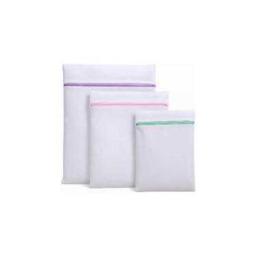 Imagem de Saco para Lavar Roupas Delicadas, Poliéster, 26x35cm, Proteção para Lingerie e Peças Íntimas