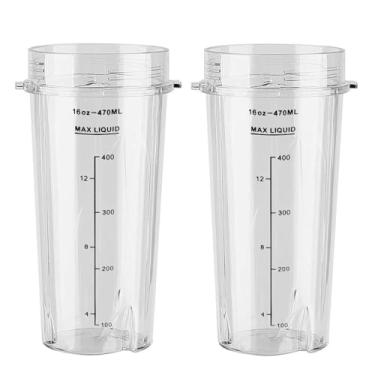 Imagem de Copos de substituição de 473 ml compatíveis com liquidificador pessoal compacto Ninja QB3001SS BL660 BL663 BL663CO BL665Q BL740 BL770 (pacote com 2)