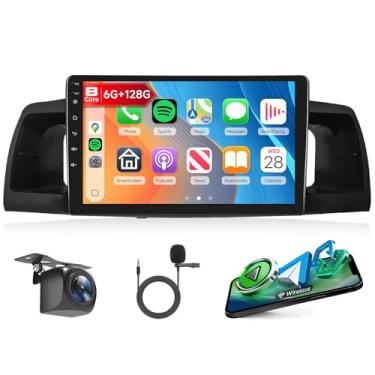 Imagem de Rádio estéreo automotivo 8 núcleos 6G + 128G Android 15 para Toyota Corolla ex 2007-2012, Rimoody Wireless Carplay Andorid auto GPS 5G-WiFi, tela sensível ao toque, DSP Bluetooth 5.0 FM/RDS SWC