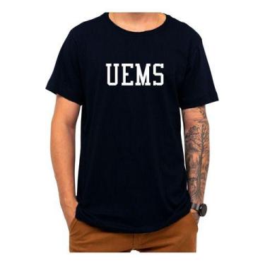 Imagem de Camiseta Uems Universidade Estadual De Mato Grosso Do Sul, GG, Preto, 