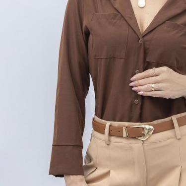 Imagem de Camisa Feminina Social Moda Elegante E Casual Confortável Look Tendênc