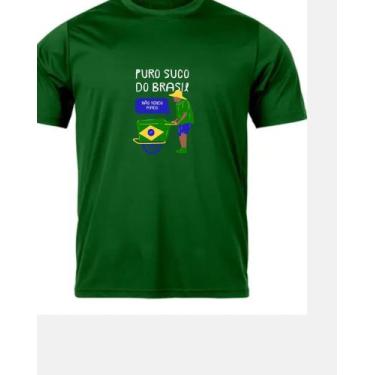 Imagem de Camiseta Puro Suco Do Brasil 100% Algodão Unissex - kyros, Verde, M