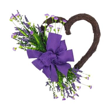 Imagem de Guirlanda de coração para dia dos namorados, formato de coração realista, arte artificial para porta dos namorados | para restaurante interno, cerca de parede, sala de jantar, janela, terraço, terraço