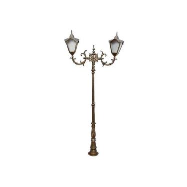 Imagem de Poste Colonial Veneza Jardim de Alumínio 02 Luminária 2,42m