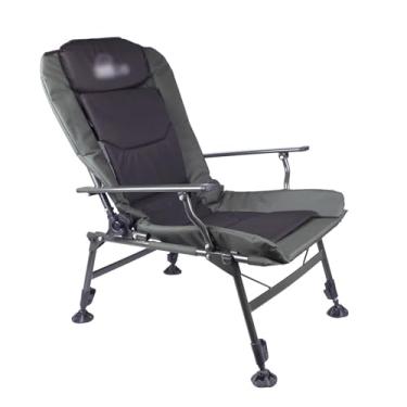 Imagem de Cadeira de pesca, cadeira de pesca, dobrável, cadeira de descanso, pernas de elevação, almofada removível, verão e inverno, acampamento, praia, deck, cadeira de acampamento