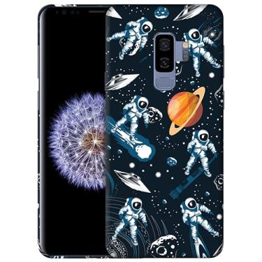 Imagem de GlamCase Capa para Samsung Galaxy S9 Plus, Samsung S9 Plus - Astronauta Galaxy Space Impresso Bonito Slim Fit Plástico Rígido Designer Capa Traseira para Celular para Samsung S9+