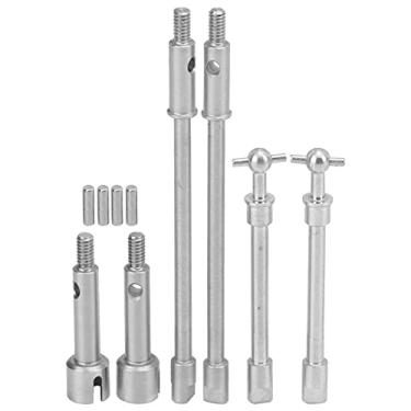 Imagem de Conjunto de eixo de transmissão RC em aço inoxidável dianteiro traseiro CVD peças de atualização para carros Axial SCX24 90081 1/24 RC de alto desempenho durável CNC usinado