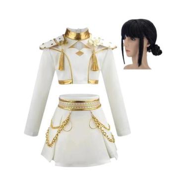 Imagem de Fantasia De Cosplay De Caçador Para Meninas, Saia Curta Branca, Top, D