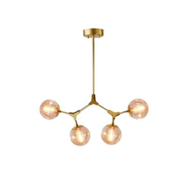 Imagem de Pendente Moderno Jabuticaba 4 Vidros Mesa Bancada Gourmet Do