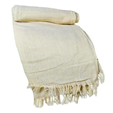 Imagem de Manta Decorativa para Sofá Gigante em Algodão – Para Sala e Ambiente Aconchegante(Cru)