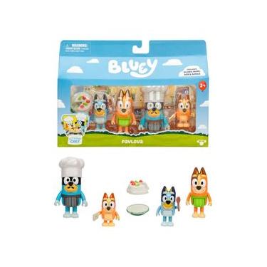 Imagem de Kit com 4 Bonecos Colecionáveis 6cm Bluey - Pavlova