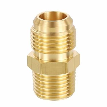Imagem de CoCud 1 pacote de acessórios para tubos de latão, alargador macho de 1/10.2 cm para bocal sextavado de latão NPT macho de 1/20.3 cm, redutor adaptador de tubo macho para ar, óleo, LP