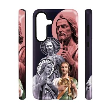 Imagem de qizjio San Judas Capa protetora à prova de choque Mexico Guadalupe capa de telefone para Samsung Galaxy S25 Plus
