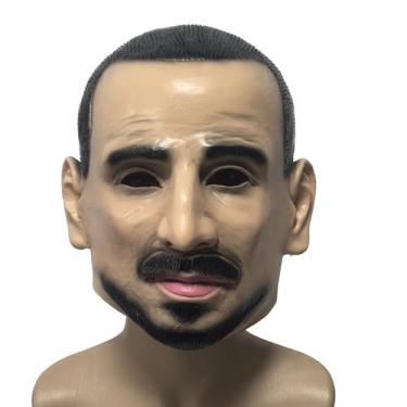 Imagem de Máscara de homem gangster realista com bigode de resina facial complet