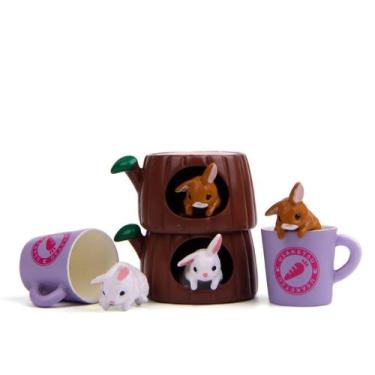 Imagem de Conjunto de esculturas de resina Bunny Garden com bonecos de coelhos f