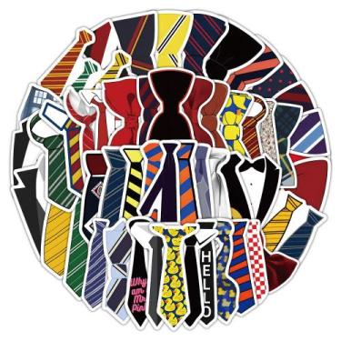 Imagem de Pacote de adesivos de 50 peças de gravata para homens e adolescentes e