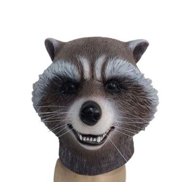 Imagem de Máscara de cosplay Guardiões da Galáxia Rocket Raccoon Latex - yiweisa