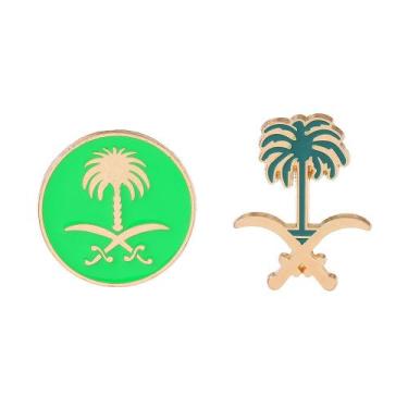 Imagem de Alfinetes de broche, emblema da Arábia Saudita, emblemas de lapela - Y