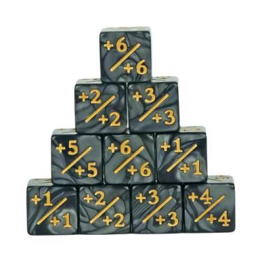 Imagem de 10 Peças De Dados D6, Fichas Para Jogos De Cartas, Acessórios Para Sal
