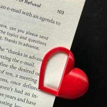 Imagem de Marcador Pagina Livro Caderno CORAÇÃO BOOKMARK Criativo Leitura Divert