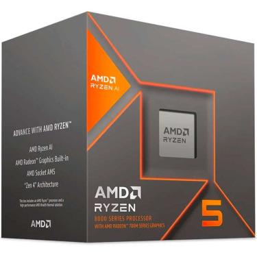 Imagem de Processador AMD Ryzen 5 8600G, 4.3GHz (5GHz Max Turbo), Socket AM5, Cache 22MB, DDR5, Vídeo Integrado AMD Radeon 760M - 100-100001237BOX