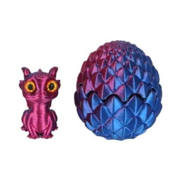 Imagem de Conjunto De Ovos De Dinossauro Impressos Em 3D Multicoloridos Com Tamp