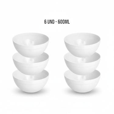Imagem de Kit Cumbuca Bowl Cores Neutras 600ML Para Sopa E Sobremesa Sopas Caldo