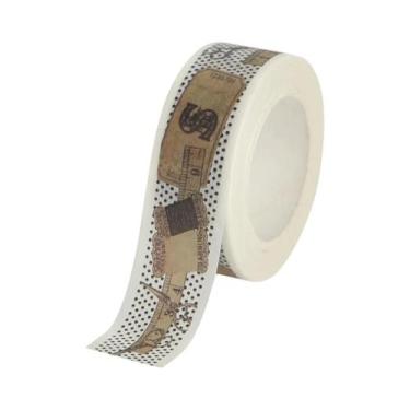 Imagem de Fita Washi Vintage Em Grade 10M, Adesivos Decorativos De Papel Japonês